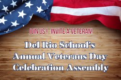 decorative image for the del rio annual veterans day celebration assembly